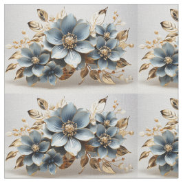 Tecido Blue Floral Fabric Seamless Pattern For Sewing
