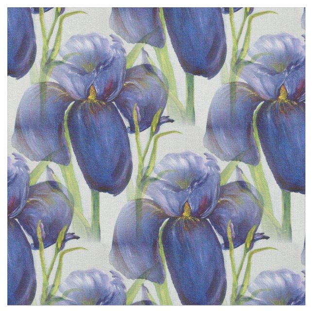 Tecido Blue Floral Iris (Detalhe)