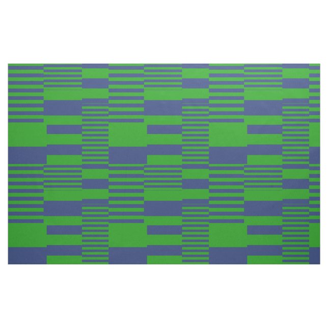 Tecido Blue Green Patchwork Stripes Design  (Fat Quarter)