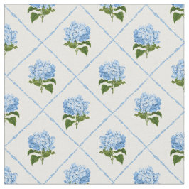 Tecido Blue Hydrangea Grandmillennial