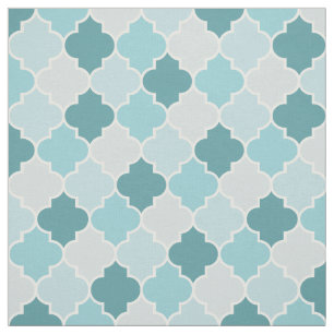 Tecido Blue Marroquino Trellis, Laticework, Quatrefoil
