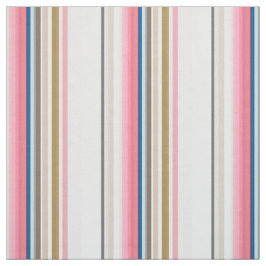 Tecido Blue, pink, almond and coffee stripes