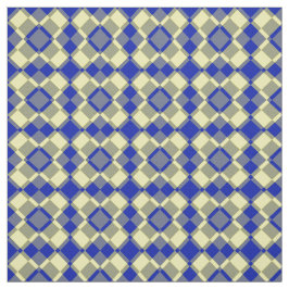 Tecido Blue Yellow Checker Argyle Pattern