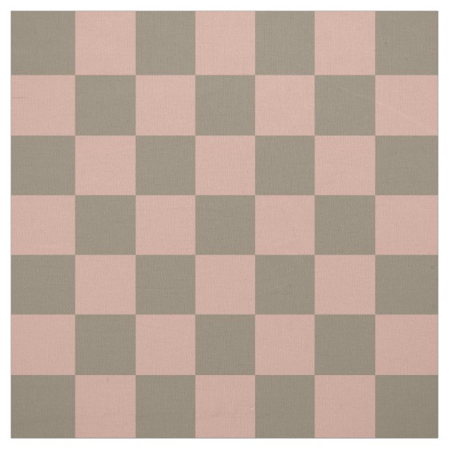 Tecido Blush Neutral Checkerboard - Premium Pima Cotton (Modelo)