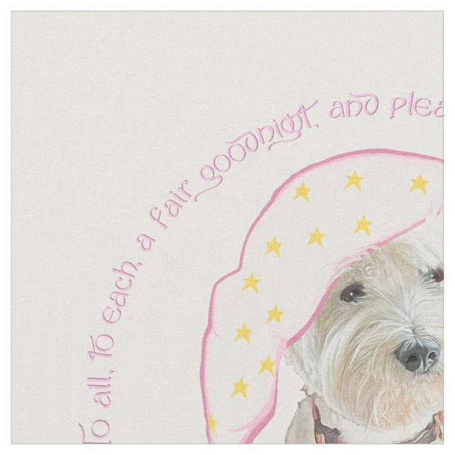 Tecido Boa noite Westie (Detalhe)