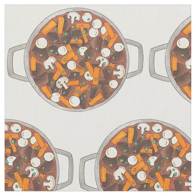 Tecido Boeuf Bourguignon Beef Burgundy Stew Comida france (Detalhe)