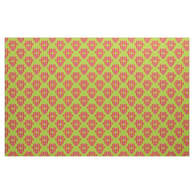 Tecido Boheme Lábios em Verde (Fat Quarter)