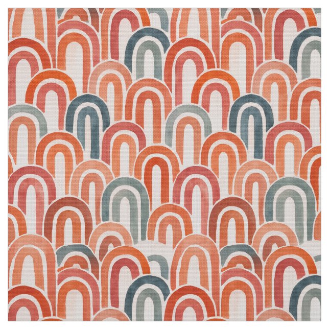 Tecido Bohemian arch fish scale painted pattern (Modelo)