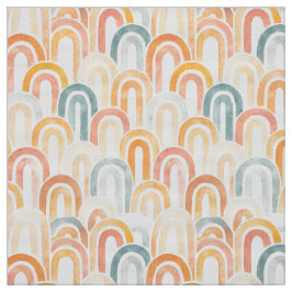 Tecido Bohemian arch fish scale painted pattern