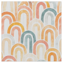 Tecido Bohemian arch fish scale painted pattern