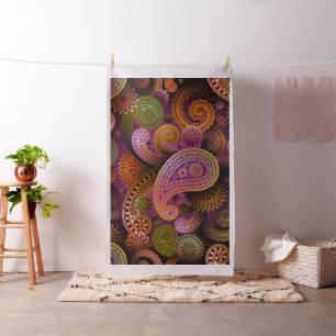 Tecido Bohemian bonito colorido retro Paisley de Boho