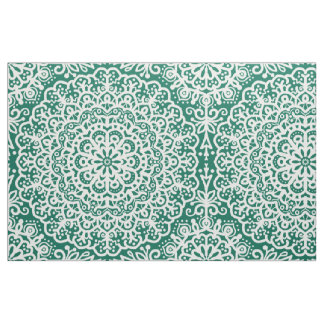 Tecido Bohemian Mandala Lace Emerald Green Jewel Tone
