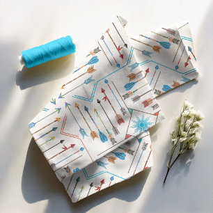Tecido Boho Arrows e Sun V11 White ID748