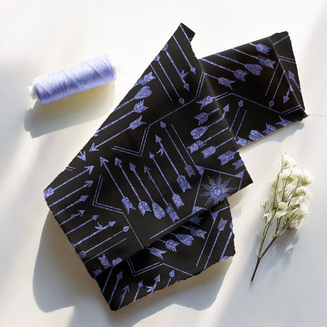 Tecido Boho Arrows e Sun V5 Violet Black ID748 (Criador carregado)