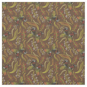 Tecido Boho Butterfly Brown Floral Patterno