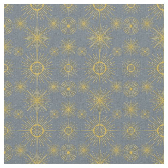 Tecido Boho Celestial Sun Stars Vintage Padrão (Detalhe)