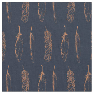 Tecido Boho dark dreamy feather hippie padrão espiritual
