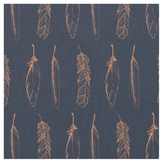 Tecido Boho dark dreamy feather hippie padrão espiritual (Detalhe)