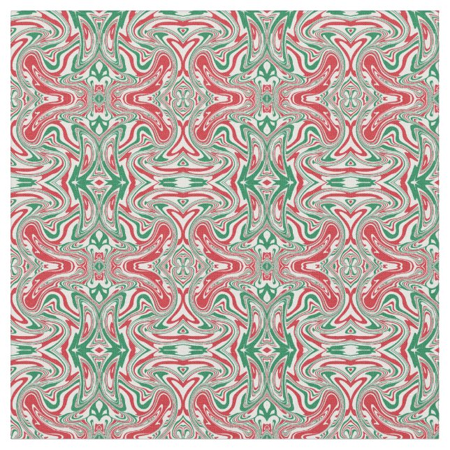 Tecido Boho Hippie Trippy Retro Swirly Natal Padrão (Detalhe)