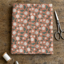 Boho Moderno Padrão de Margarida Terracota Sage