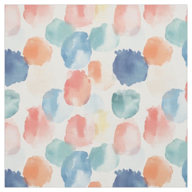 Tecido Boho Rainbow Paint Splotts on White (Modelo)