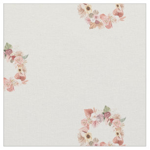 Tecido Boho Shandes dos Círculos Florais Rosa