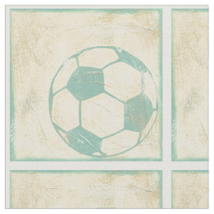 Tecido Bola de futebol de Pastel Blue por Chariklia Zarri