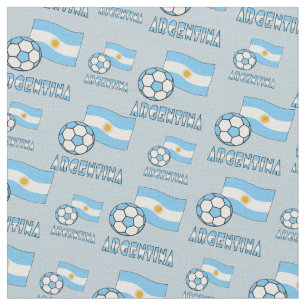 Tecido Bola de Futebol e Bandeira Argentina