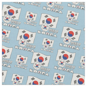Tecido Bola de Futebol e Bandeira Sul-Coreana