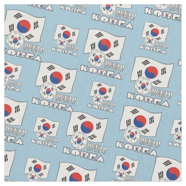 Tecido Bola de Futebol e Bandeira Sul-Coreana (Detalhe)
