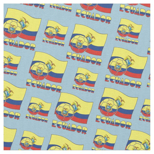 Tecido Bola de Futebol Equatoriana e Bandeira (Detalhe)