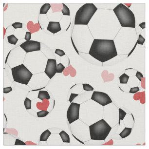 Tecido bolas de futebol com esportes de padrão