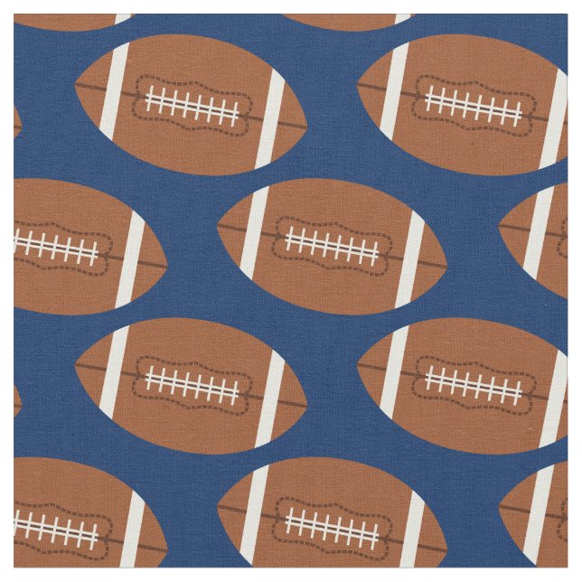 Tecido Bolas de Futebol Esportes Azul Marinho (Detalhe)