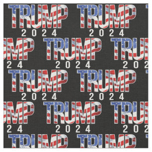 Tecido Bold Donald Trump 2024 Padrão Patriótico