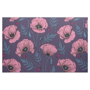 Tecido Bolhas cor-de-rosa com violeta escura