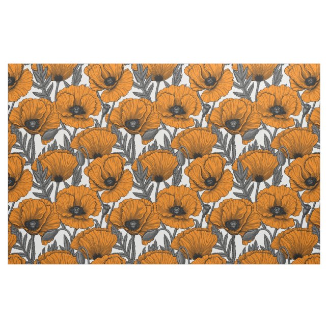 Tecido Bolhas de laranja em branco (Fat Quarter)