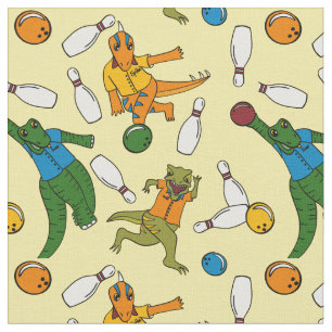 Tecido Boliches Dinossauros Cartoons Patterados