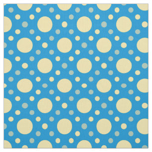 Tecido Bolinhas Amarela Azul Claro Fundo Invisível