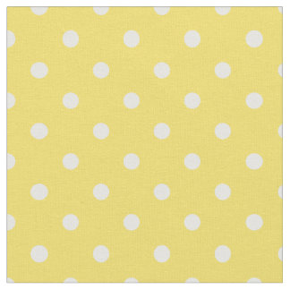 Tecido Bolinhas Amarela e branca
