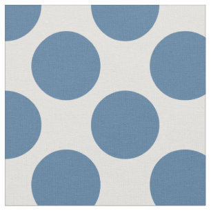 Tecido Bolinhas Azul e Branco Modernos Grandes