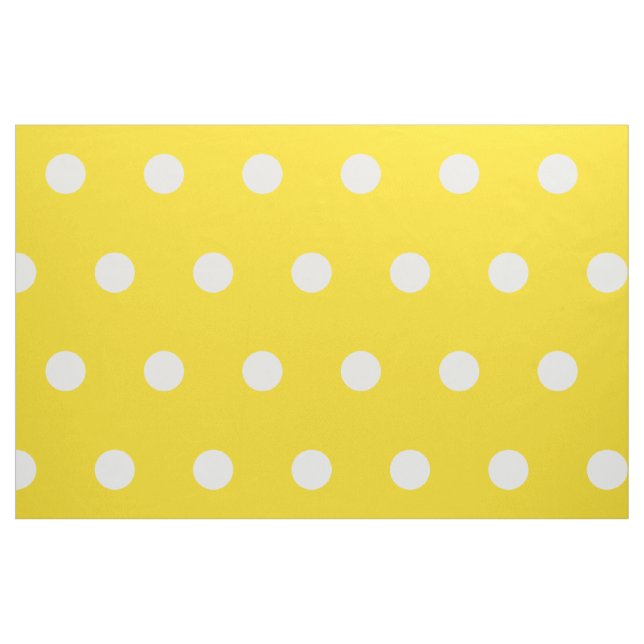 Tecido Bolinhas brancas em amarelo nos dias escolares (Fat Quarter)