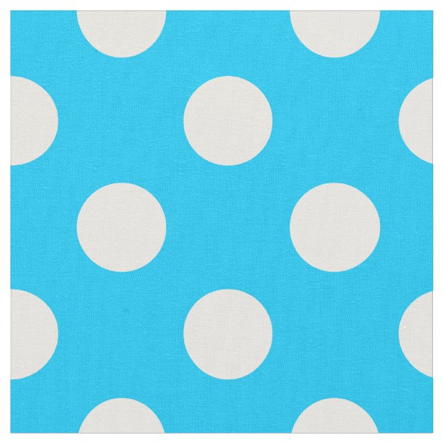 Tecido Bolinhas brancas em azul elétrico (Detalhe)