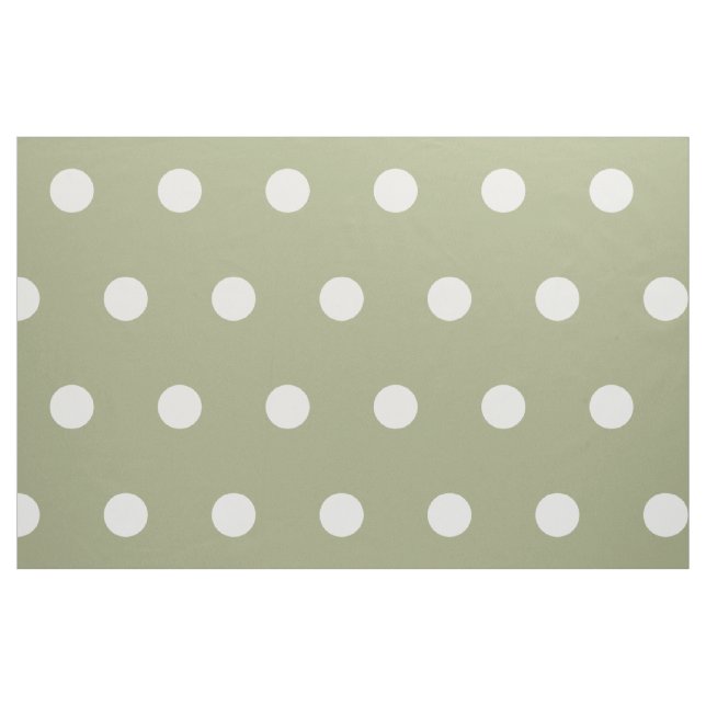 Tecido Bolinhas brancas no Sage Green (Fat Quarter)