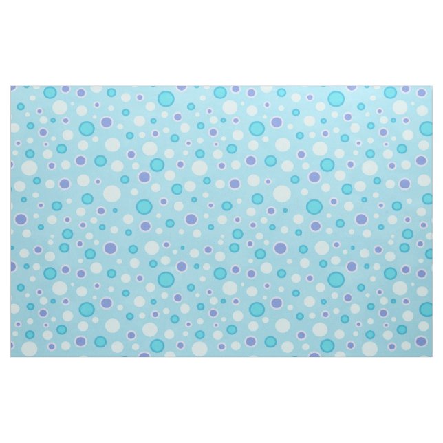 Tecido Bolinhas Círculos Azul (Fat Quarter)
