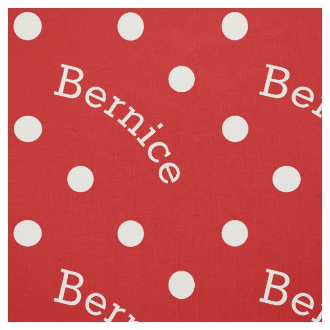Tecido Bolinhas conhecidas personalizadas do vermelho do (Modelo)