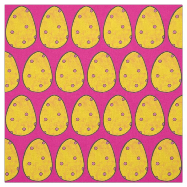 Tecido Bolinhas Cor-de-Rosa Amarelo Caça-Caça-Caça-Ovo (Modelo)