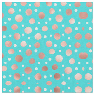 Tecido Bolinhas de Teal Douradas do Modern Artsy