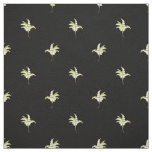 Tecido Bolinhas Florais Lily-of-the-Valley em Preto