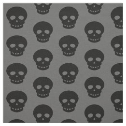 Tecido Bolinhas legal de crânios pretos