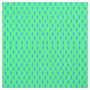 Tecido Bolinhas padrão de Pop de arte em azul e Limão
